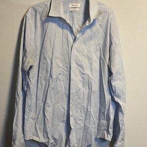 Calvin Klein Light Blue Patterned Shirt